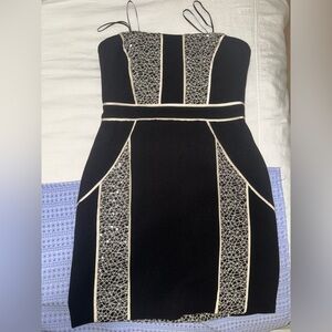 Max & Cleo Strapless Sequin Mini Dress 
size: 8
